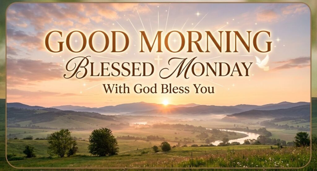 Good Morning Blessed Monday With God Bless You