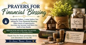 Prayers for financial blessing